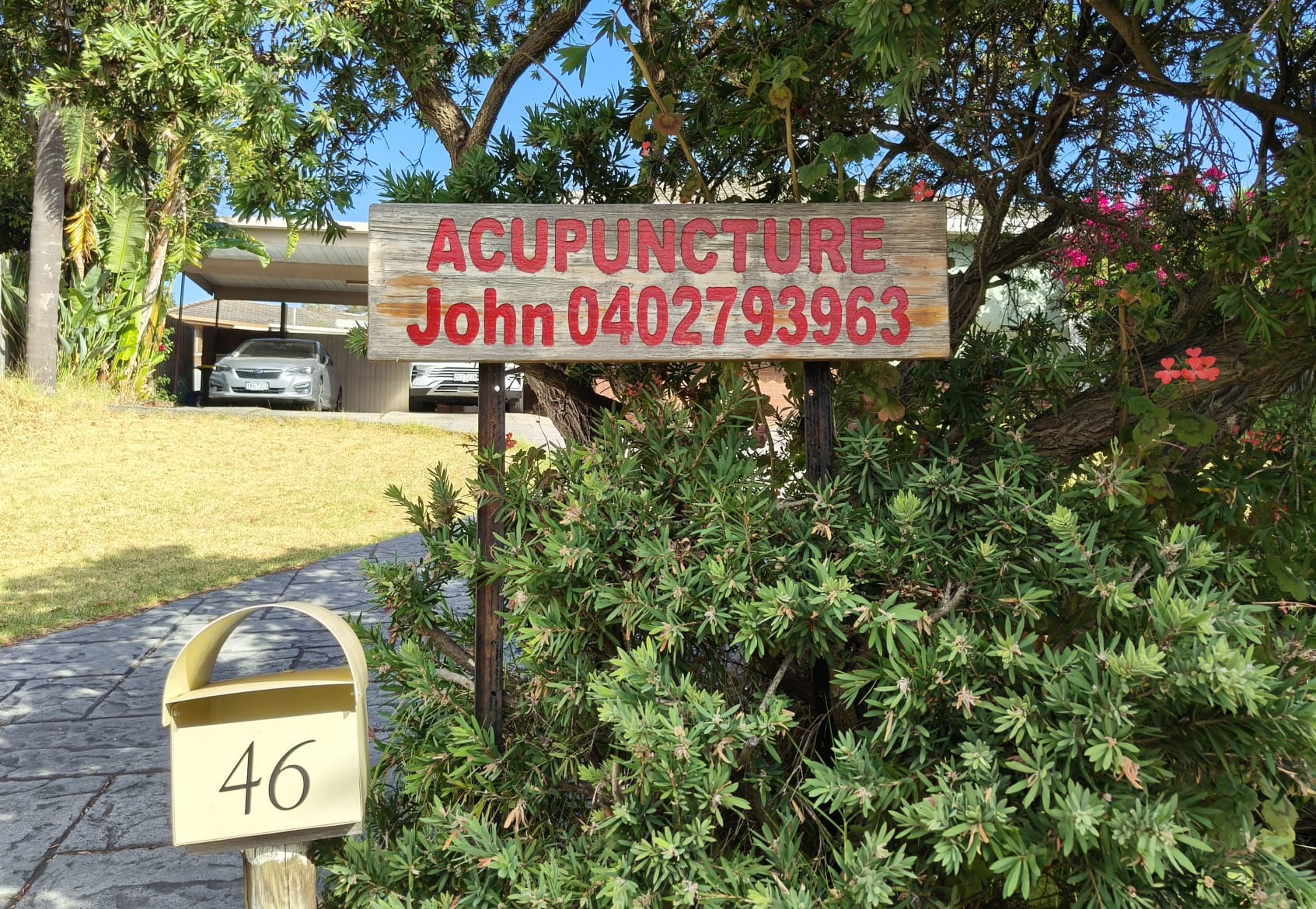 Clinic entrance sign